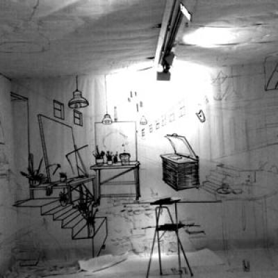 Estudio dentro del estudio, 2015 Claudio Capellini, instalaciones y performances