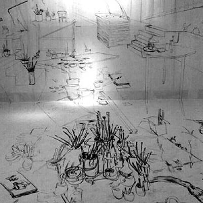 Estudio dentro del estudio, 2015 Claudio Capellini, instalaciones y performances