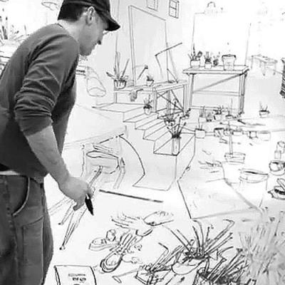 Estudio dentro del estudio, 2015 Claudio Capellini, instalaciones y performances